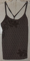 Excellent Womens Athleta Brown Print Tank Top W/ Shelf Bra Size 34B - $25.20