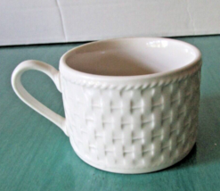 Oneida Westerly Basket - Flat Cup - Stoneware - 2 3/8" High, 3.25" Diameter Vguc - £4.71 GBP