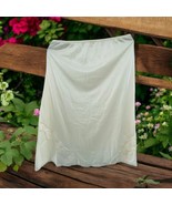 Vtg Ivory Satin &amp; Lace Trim Silky Nylon Skirt Half Slip Size L USA Romantic - $389.35 MXN