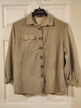 Nasty Gal Corduroy Size 4 Button Down Long Sleeve Shirt - £15.60 GBP