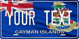 Cayman Islands Flag License Plate Personalized Custom Auto Bike Motorcycle Tag - £8.46 GBP+