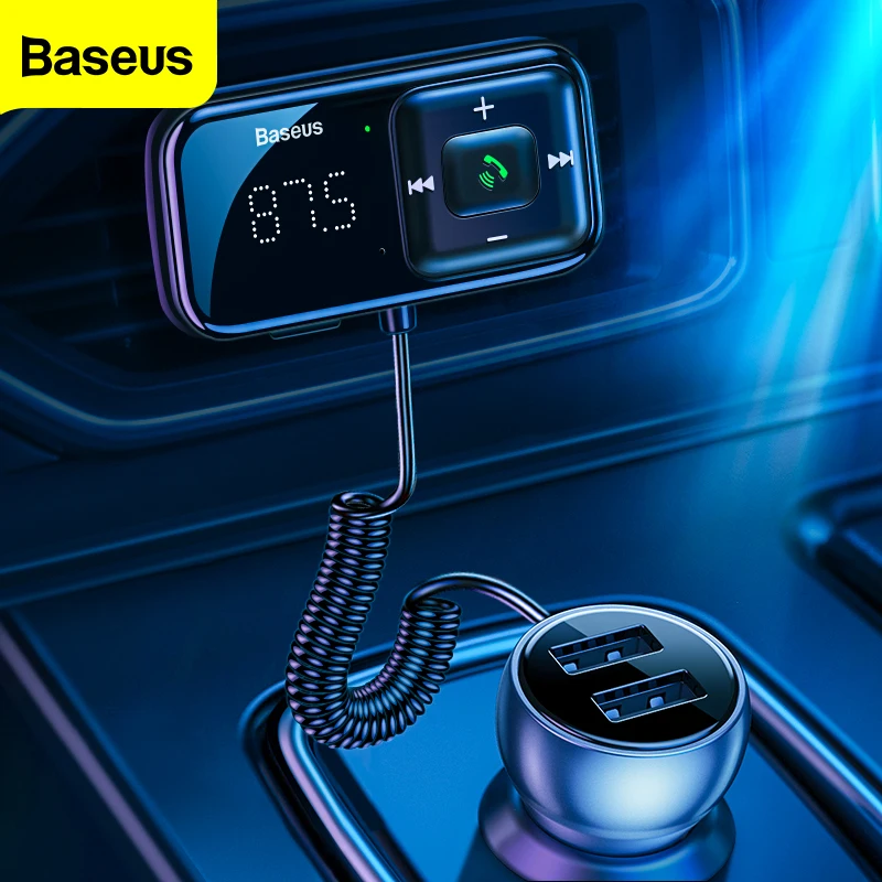 Baseus FM Modulator Transmitter Bluetooth 5.0 FM Radio 3.1A USB Car Charger - £25.07 GBP