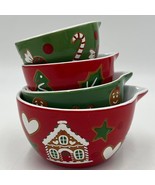 Holiday Time Gingerbread Measuring Cups Bakeware Kitchen Accessories Set... - £44.39 GBP