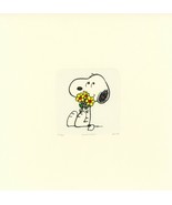 Snoopy Peanuts Sowa &amp; Reiser #D/500 Hand Painted Cartoon Etching Art Flo... - £50.11 GBP