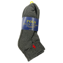 Nwt 6-PAIRS Pack Polo Ralph Lauren Msrp $28.99 Men&#39;s Gray Low Cut Socks 6-12 - £14.93 GBP