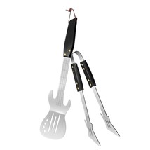 Rock Guitar Style Heavy Duty Stainless Steel 2-Piece Barbecue Tool Set - Spatula - £31.05 GBP