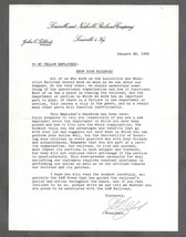 L&amp;N Railroad 1959 Company President Letter To Employees Louisville Nashville Rr - £62.01 GBP