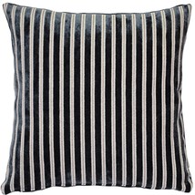 Rockefeller Shore Textured Velvet Throw Pillow 17x17, with Polyfill Insert - £72.25 GBP