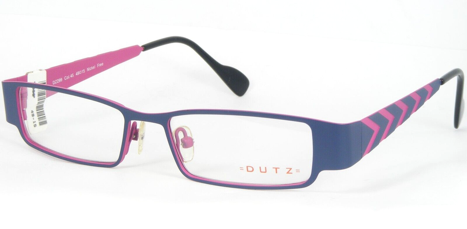 DUTZ DZ299 45 MATT BLUE /ROSE-VIOLET EYEGLASSES FRAME Hypo-Allergenic 49... - $69.30