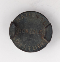 Vintage National Benzole Mixture Petrol Gas Oil Can Tin Brass Lid Cap image 4