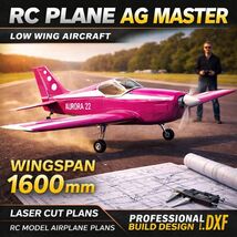 RC  PLANS - AG MASTER CROP DUSTER 1600 MM WINGSPAN DXF BUILD PLANS-PLANE... - $30.58