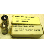 2 NOS Rare GE JAN 5670W 2C51A/396A Dual Triode Tube Tested TV-10B  Gm= 3... - €36,93 EUR