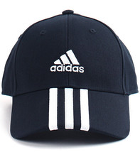 Adidas 3-Stripes Cotton Twill Baseball Cap Unisex Headwear Hat Navy NWT II3510 - £30.07 GBP