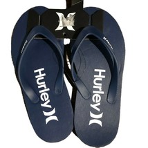 New NWT Hurley Logo Blue Size 10 Men&#39;s Flip Flop Sandals - £17.09 GBP