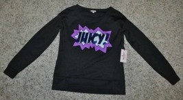 Womens Sweatshirt Juicy Couture Black JUICY Sequined Long Sleeve $54 NEW-size M - £20.57 GBP