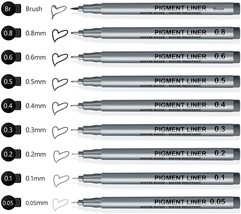 Set of 9 ELEPHANTBOAT Micro Pen Waterproof Fineliner Mandala Art Artist-
show... - £28.47 GBP