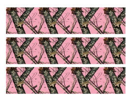 Pink Mossy Oak Camo edible cake strips cake wraps decorations - £8.01 GBP