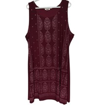 Maurices Women&#39;s Maroon Paisley Sleeveless Midi Dress Size 3 - $18.70