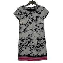 The Limited Dress Size Small Tan Black Floral Pink Bottom SS Womens Silk Blend - £23.73 GBP