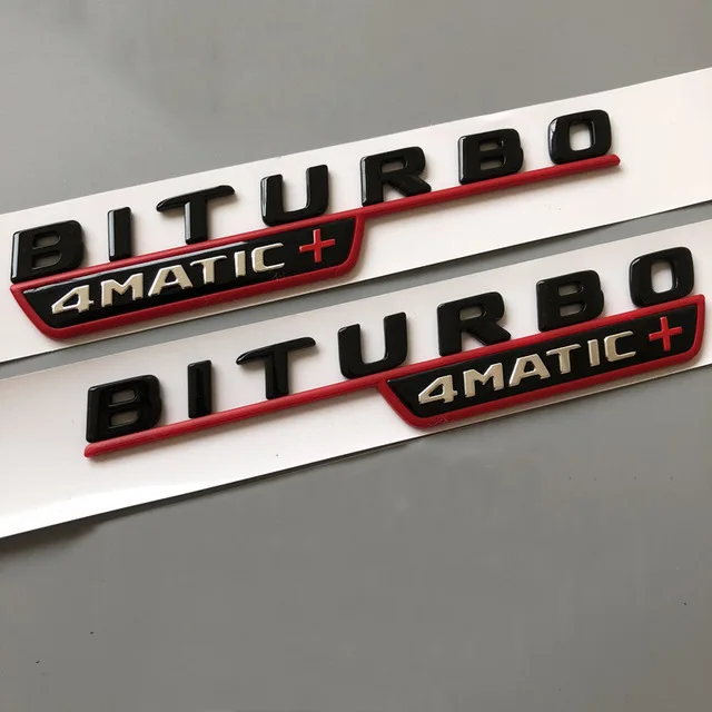 Letter Emblem For Mercedes Benz Amg V12BITURBO V8 Biturbo 4MATIC+ Turbo 4MATIC C - £21.18 GBP