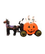Celebrations 10 ft. LED Prelit Ghosts in Pumpkin Horse Drawn Carriage In... - $3,919.07 MXN