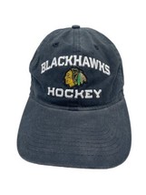 Chicago Blackhawks Hockey Baseball Hat Reebok Adjustable Stitched NHL Mens Black - $22.22