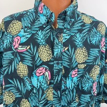 Foundry Hawaiian Aloha 3XLT Shirt Pineapple Toucan Bird Palm Leaves trop... - $44.99