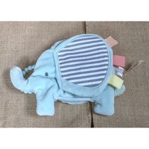 Target Plush Mint Green Flat Elephant Lovey Crinkle Sensory Toy Teething Ring - £6.23 GBP