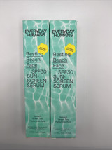 2 Bottles Resting Beach Face SPF30 Sunscreen Serum, 1.7oz Everyday Humans - £13.13 GBP