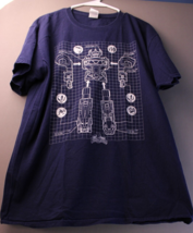 Mighty Morphin Power Rangers Megazord Japanese T Shirt Adult L  Navy Blue 1431 - £5.53 GBP