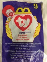 McDonalds Happy Meal Toy Animal BONES THE DOG #9 Ty Beanie Baby Sealed 1998 - £3.19 GBP