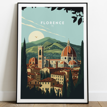Florence Poster | Italy Travel Poster, Tuscany Wall Art &amp; Birthday Gift Idea - £20.58 GBP+