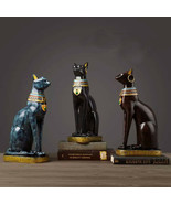 Ancient Egyptian Cat Statue Vintage Home Décor Pharaoh Figurine Large Sc... - $74.90