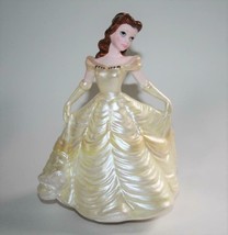 Schmid Disney Hand Painted Belle - Beauty &amp; the Beast Music Box Figurine  #2400 - £25.20 GBP