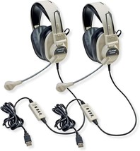 Califone 3066-USB Deluxe Multimedia Stereo Headset with USB Plug (Pack of 2) - £81.88 GBP