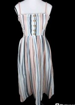 Free People Dress XS Stripe Maxi 100% Cotton Lined  - £34.51 GBP