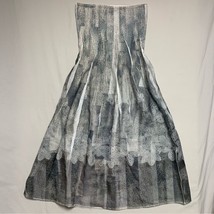 ANTHROPOLOGIE Boho Strapless Beach Dress Women’s Fit Flare Grey Printed ... - £40.24 GBP