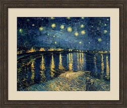 Vincent Van Gogh Starry Night over the Rhone circa 1888 Framed Fine Art Print - £418.41 GBP