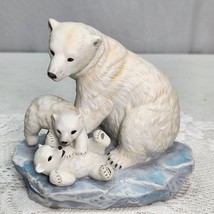Homco Masterpiece Porcelain Endangered Species Polar Bears 1993 Momma 2 Babies - £15.42 GBP