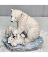 Homco Masterpiece Porcelain Endangered Species Polar Bears 1993 Momma 2 ... - £15.20 GBP
