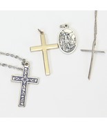 Religious Cross Necklace Pendant Guardian Angel St. Michael (Italy)  Lot... - €23,14 EUR