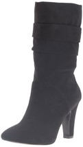NINE WEST Women&#39;s Galegher Black Suede Zipper Boot Size 8.5 - £31.28 GBP