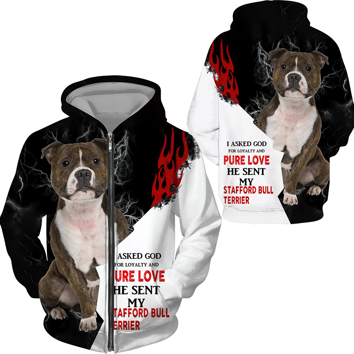 Fashion 3D Printed Dog Rottweiler Zipper  and Trauit Hoodie with Pants Streetwea - £157.35 GBP