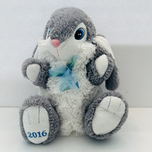 2016 Dan Dee Hoppy Hopster Grey Bunny Rabbit Blue Polkadot Bow Plush Toy Easter - $12.16