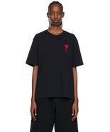 Ami Paris Ami De Coeur Black T-Shirt Size XXS - $2,274.54 MXN