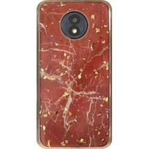 New Marble Design Glitter Case for Motorola Moto G6 Play RED - £4.62 GBP