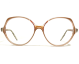 Vintage Marie Claire Eyeglasses Frames Brown Clear Round Oversized 52-18... - $74.67
