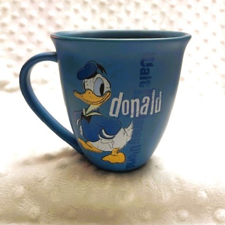 Vintage Walt Disney World Double Sided Donald Duck 16 oz Ceramic Mug-NEW - $10.89