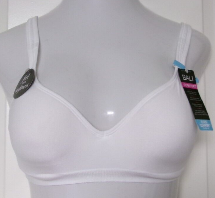Bali Comfort wirefree Bra Size 34C Style DZF3463 White - $15.79
