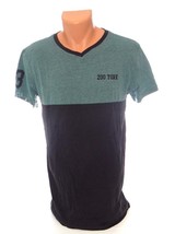 Zoo York Green &amp; Black V Neck Short Sleeve Tee T Shirt Youth Boy&#39;s XL 18/20 - £16.51 GBP